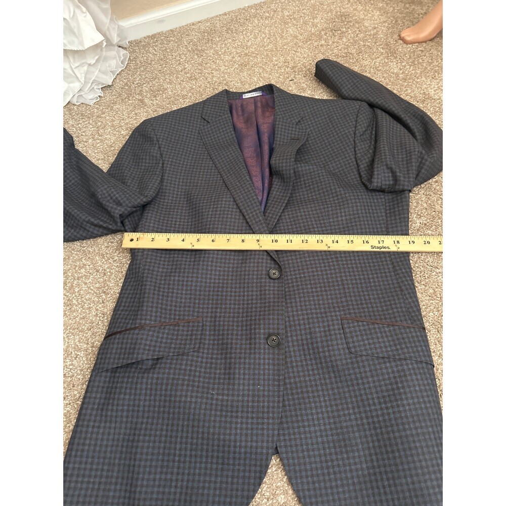 Ted Baker London Endurance jacket sport blazer suit black gray 42R 100% wool - Picture 10 of 12